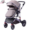 china baby stroller factory hot mom stroller 2019/Aluminum Alloy Leather fabric 3-in-1 babystroller